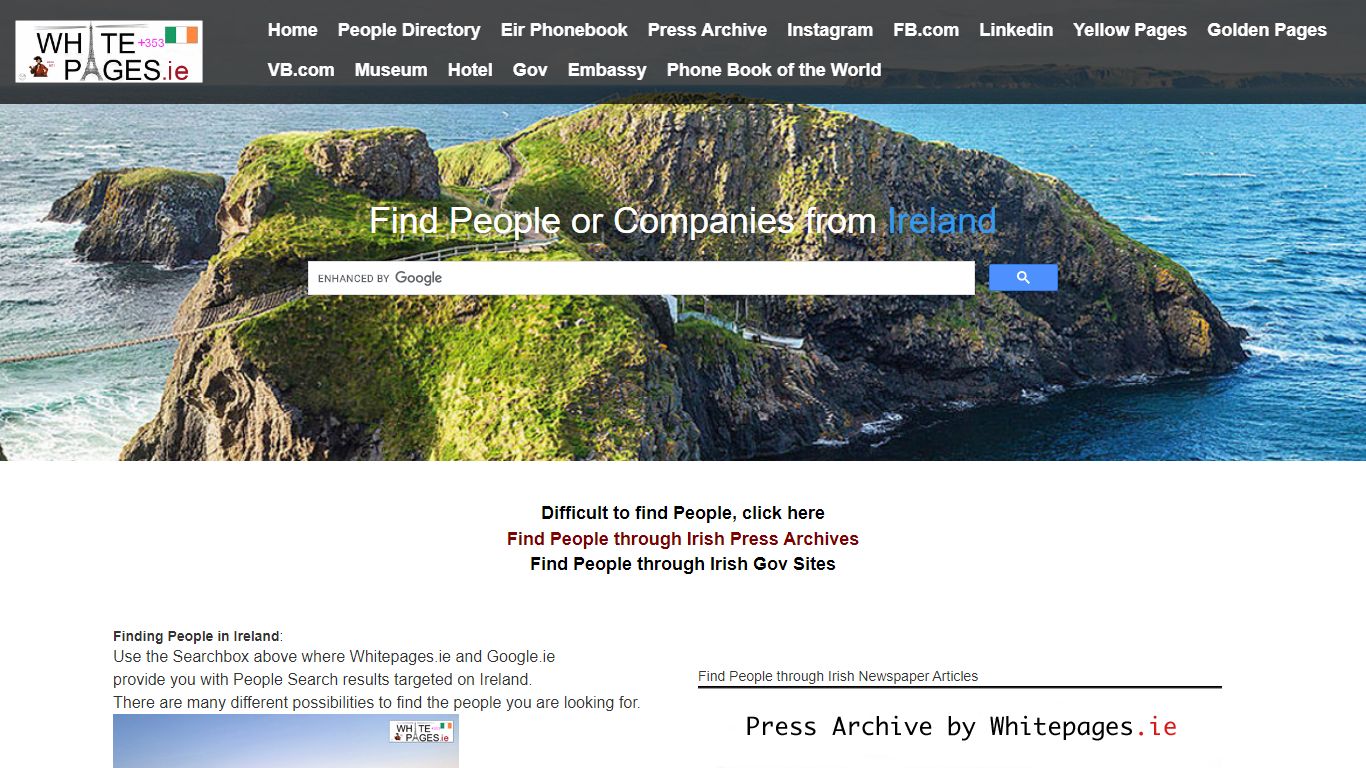 Whitepages.ie - Connect with People from Ireland